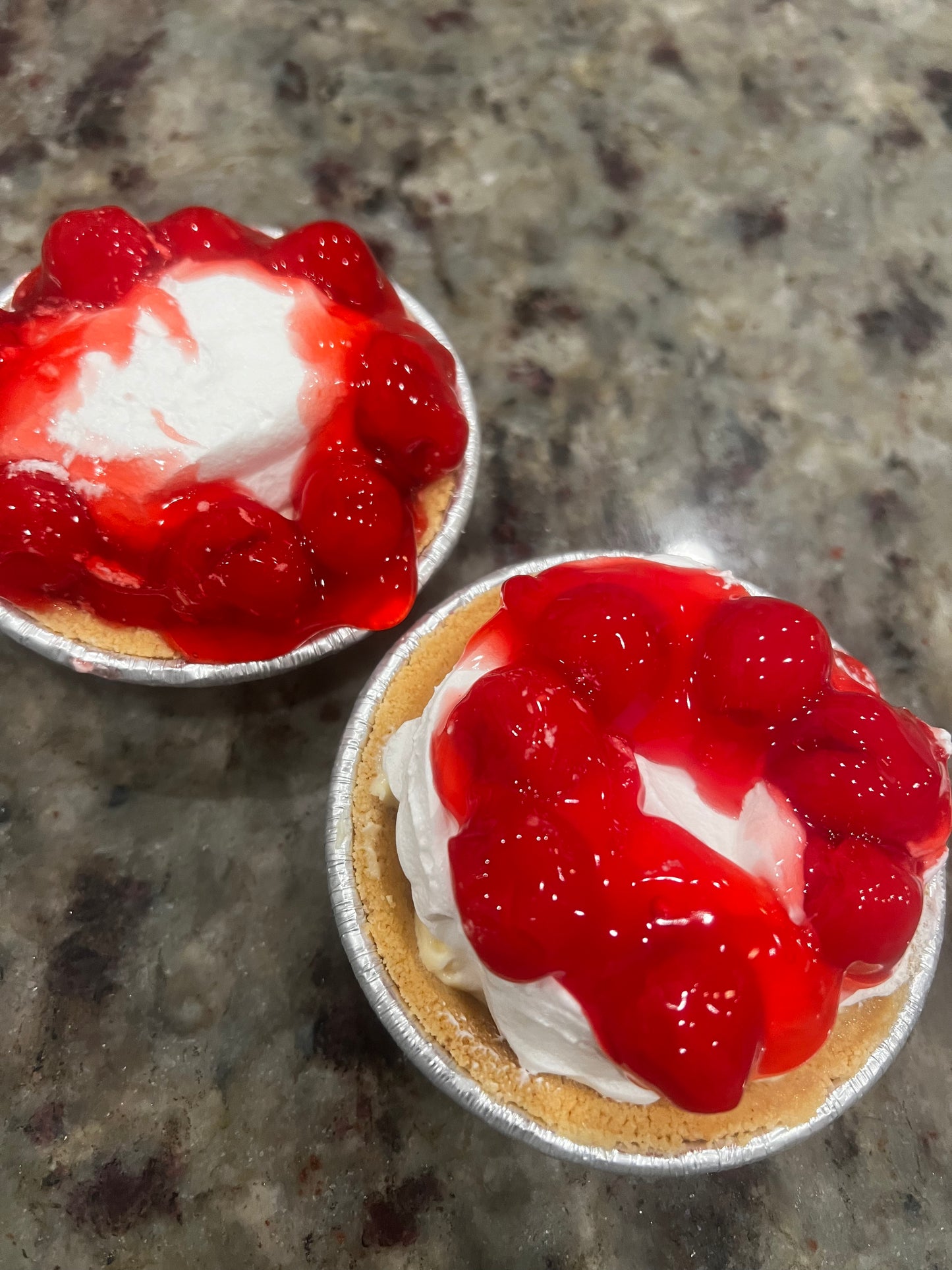 Half dozen mini Cherry delight pie